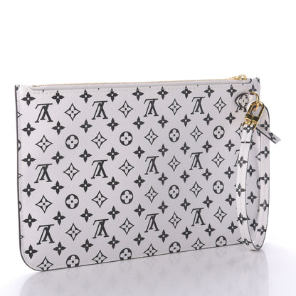 Louis Vuitton Monogram Giant Neverfull MM GM Pochette White 3 of 8