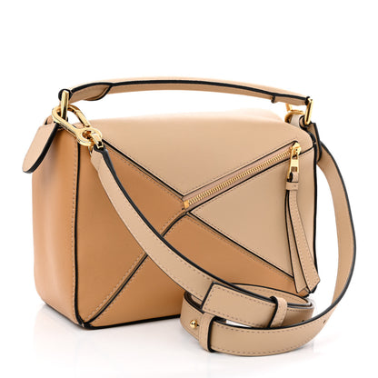 Loewe Calfskin Small Puzzle Bag Dusty Beige Soft White 3 of 9