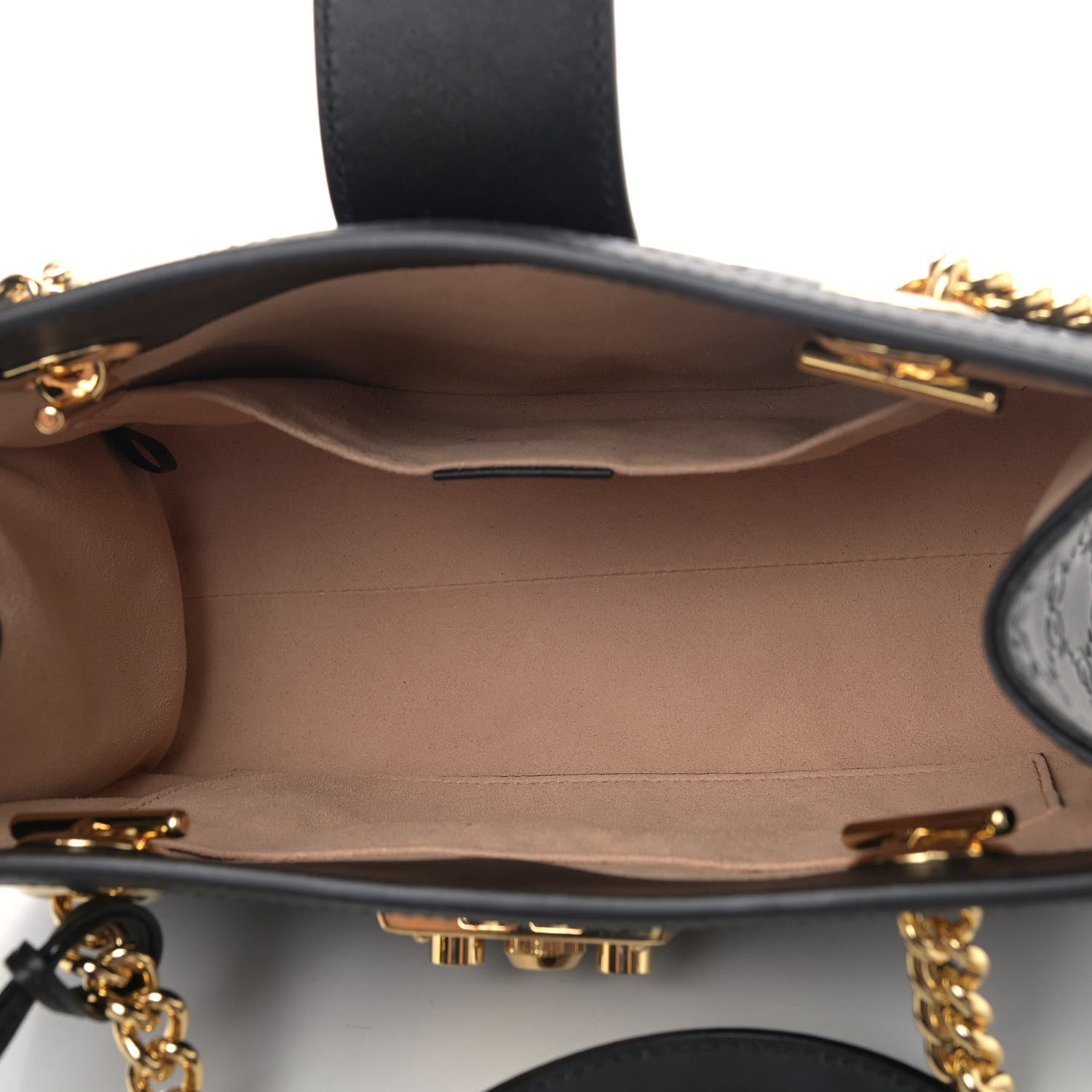 Gucci Guccissima Small Padlock Tote Black 5 of 9