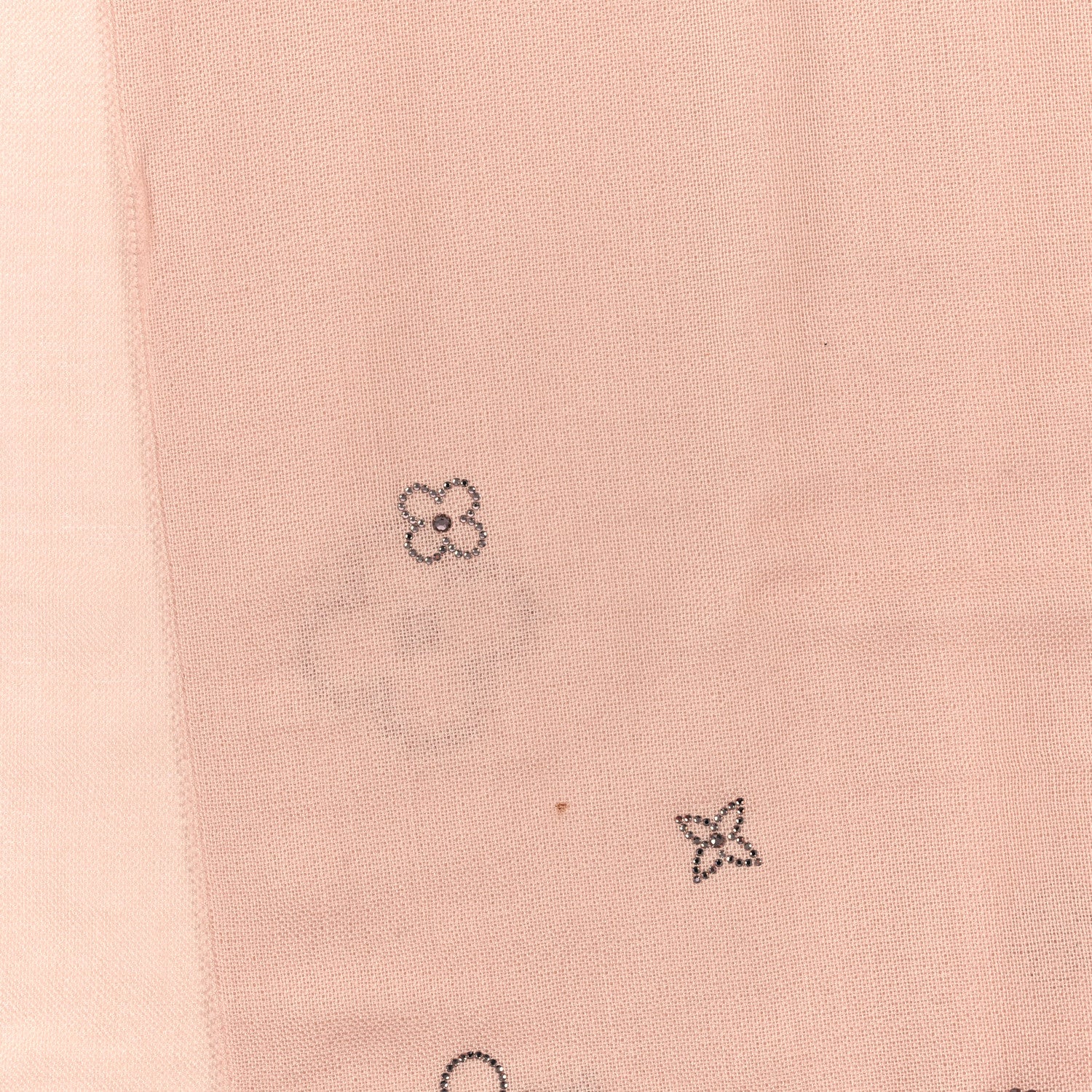 Louis Vuitton Cashmere Swarovski Crystal Monte Carlo Stole Rose Pale 4 of 4