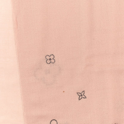 Louis Vuitton Cashmere Swarovski Crystal Monte Carlo Stole Rose Pale 4 of 4