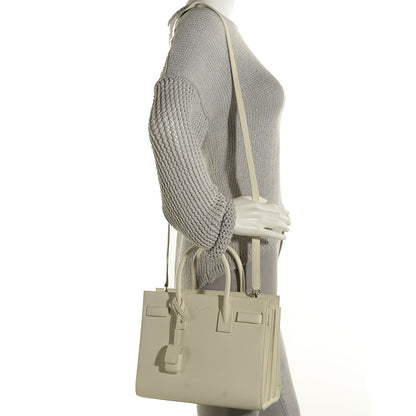 Saint Laurent Grained Calfskin Baby Sac De Jour Dove White 2 of 8
