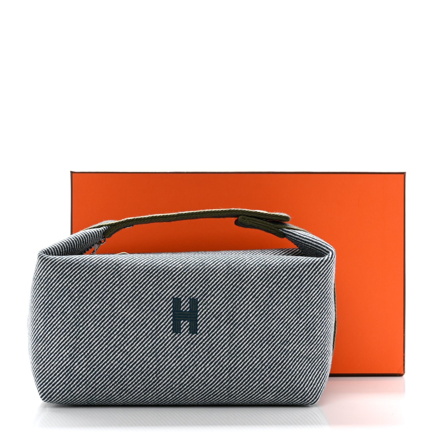 Hermes Wool Large Bride-A-Brac H Natte Pouch Bleu Abysse 7 of 7