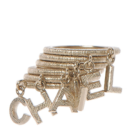 Chanel Logo Stackable Ring Set 1 of 6