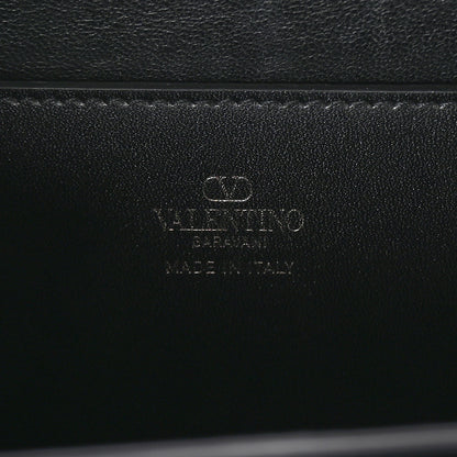 Valentino Garavani Smooth Calfskin Enamel Tonal Rockstud23 Shoulder Bag Black 6 of 9