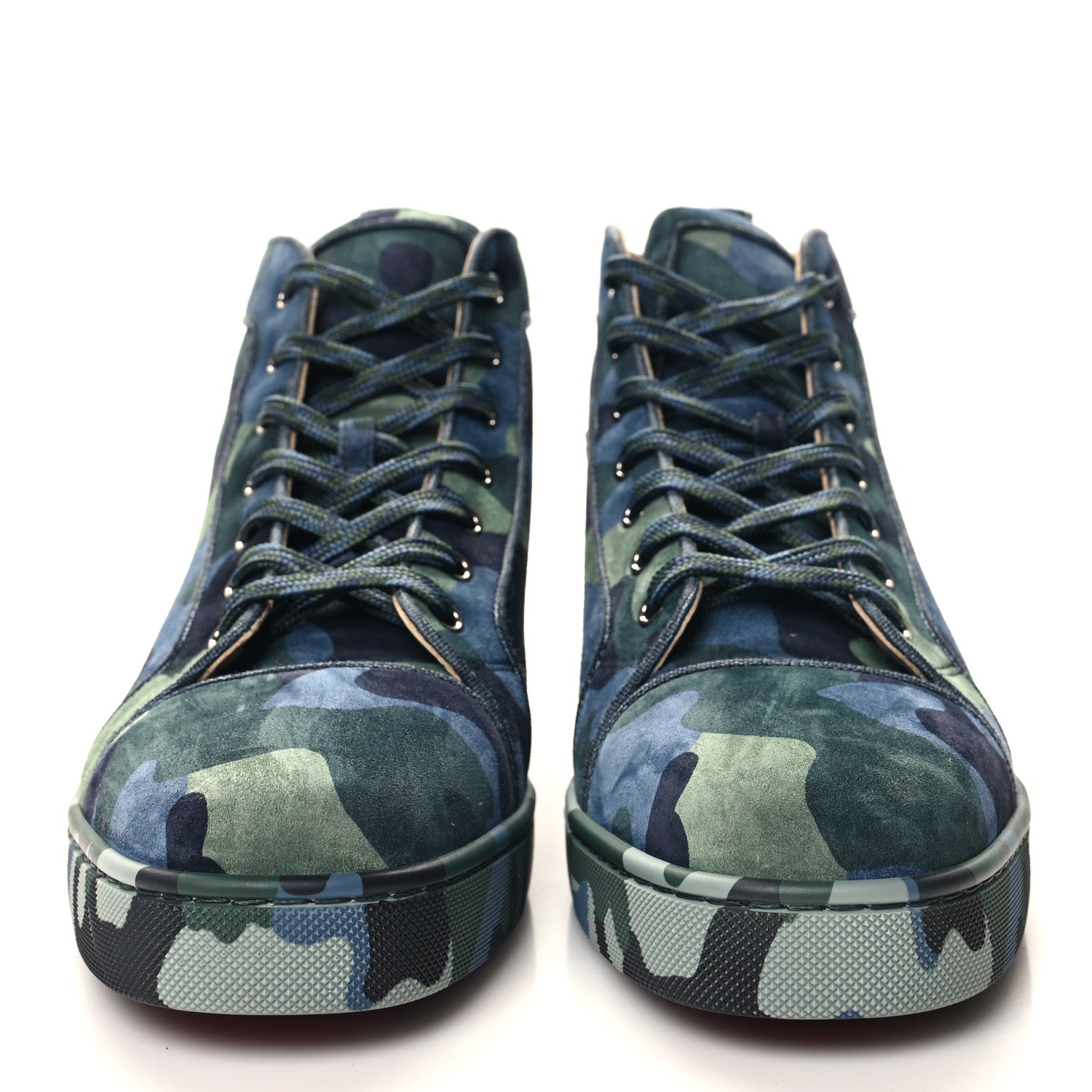 Christian Louboutin Veau Velours Camouflage Louis Orlato High Top Sneakers 43 Multi 2 of 8