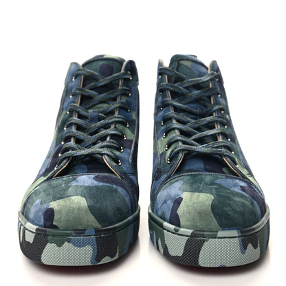Christian Louboutin Veau Velours Camouflage Louis Orlato High Top Sneakers 43 Multi 2 of 8