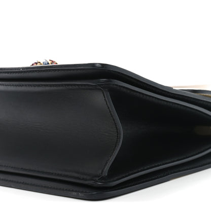 Gucci Calfskin Sylvie Web Small Queen Margaret Top Handle Bag Black White 10 of 10