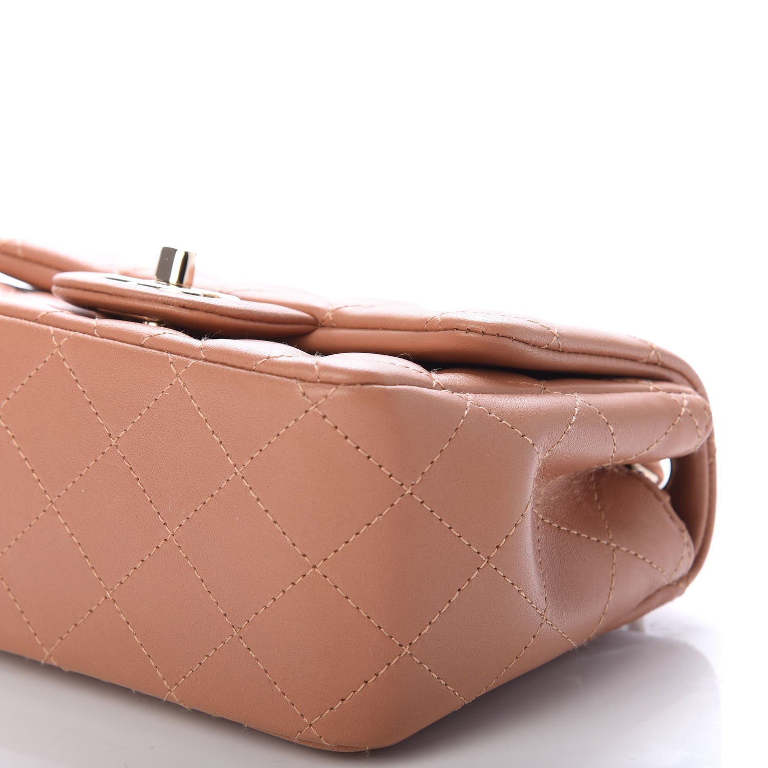 Chanel Lambskin Quilted Mini Square Flap Brown 9 of 10