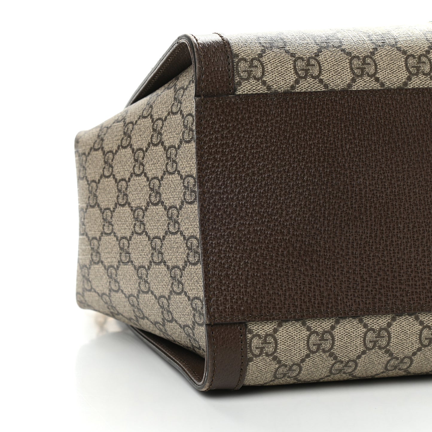 GG Supreme Monogram Web Medium Ophidia Tote Bag Brown