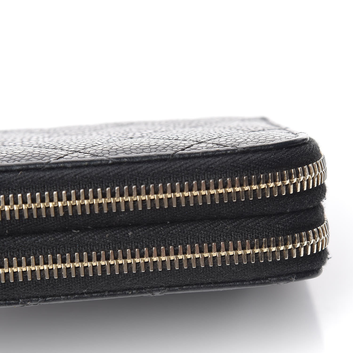 Chanel Caviar Quilted Large Gusset Double Zip Around Wallet Black 14 of 18