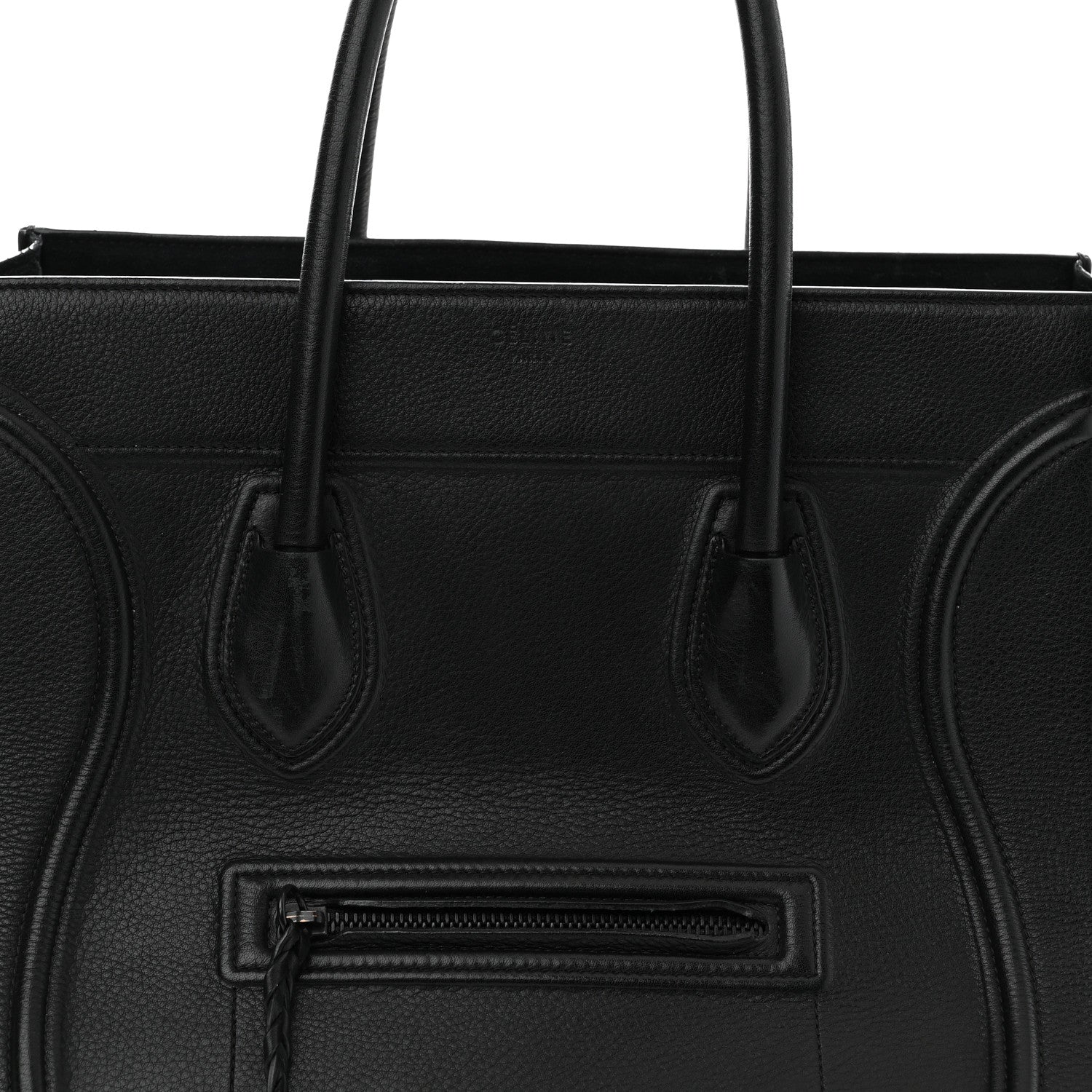 Celine Grained Calfskin Medium Phantom Luggage Black 9 of 13
