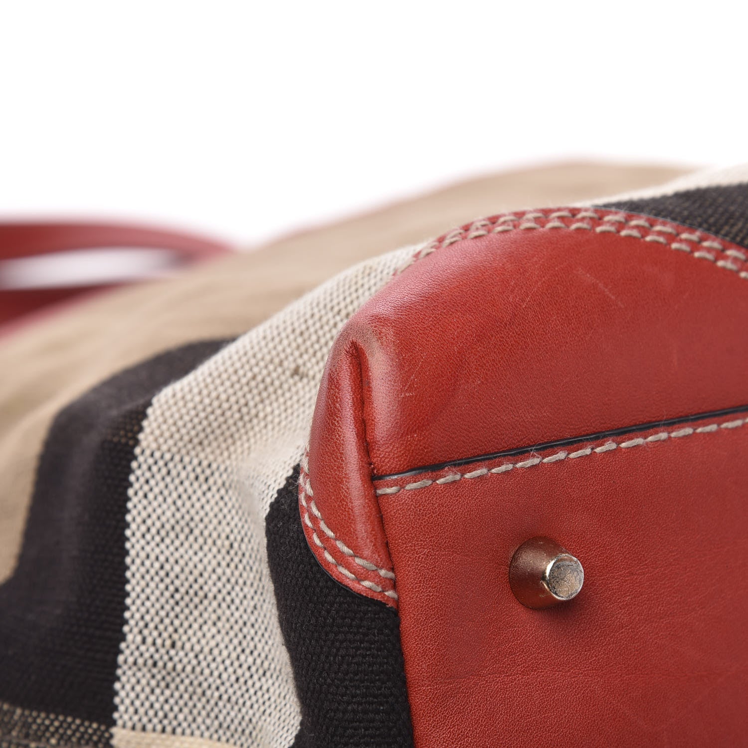 Burberry Canvas Mega Check Medium Maidstone Cadmium Red 9 of 12