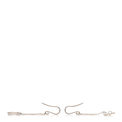 Tiffany Sterling Silver Elsa Peretti Open Heart Drop Earrings 3 of 4