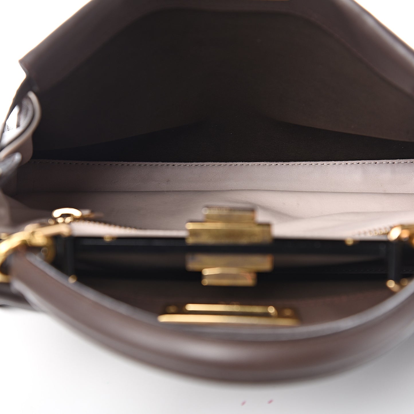 Vitello Seta Shiny Nappa Medium Peekaboo Iconic Satchel Moresco Rosa Doll