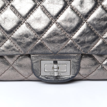 Chanel Metallic Aged Calfskin Quilted 2.55 Reissue 227 Flap Dark Silver 17 of 21