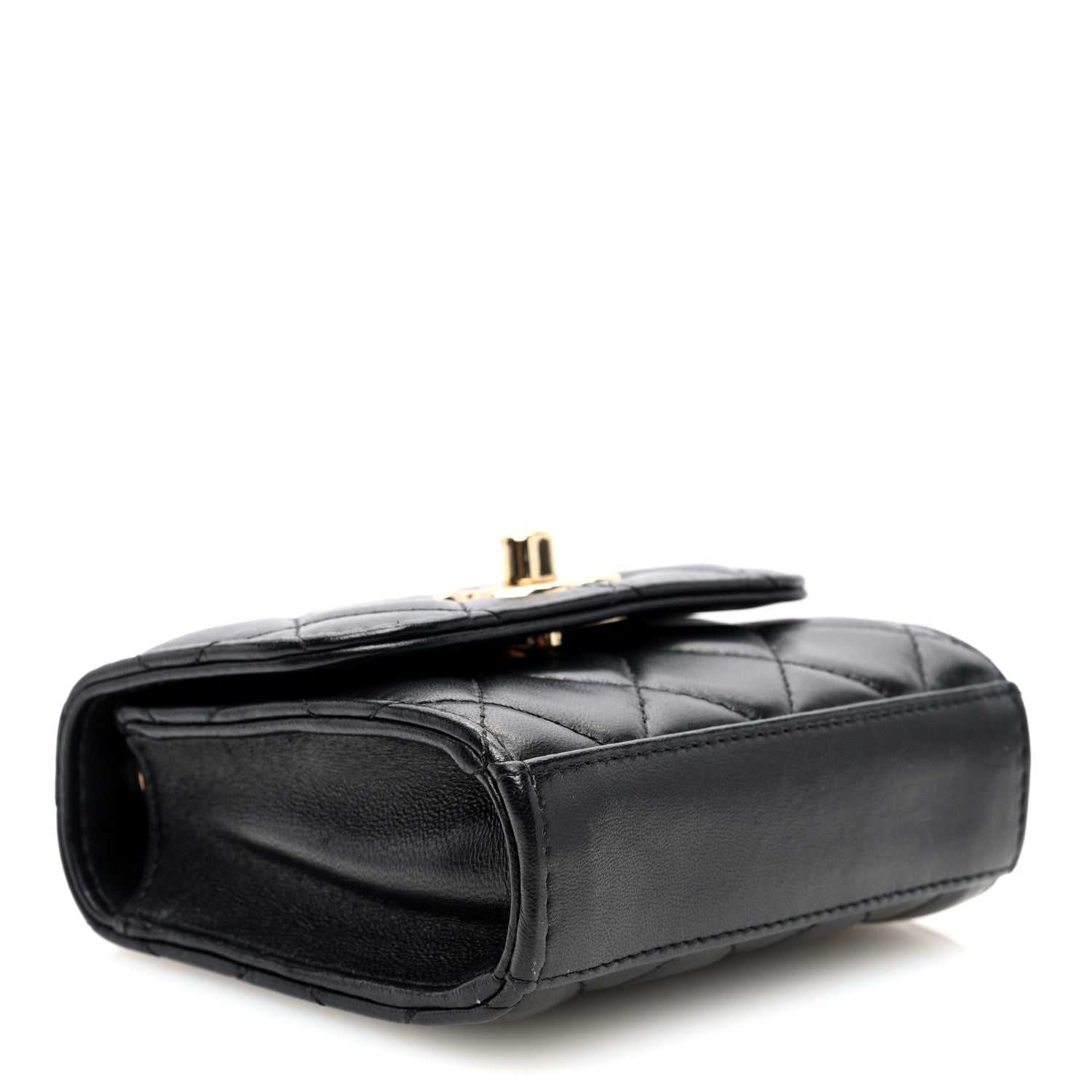 Chanel Lambskin Quilted Mini Trendy CC Clutch With Chain Black 4 of 10