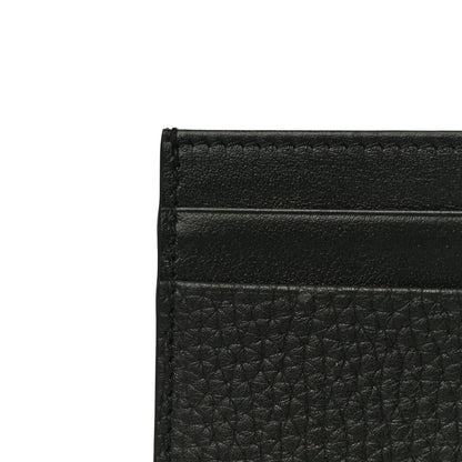 Dolce & Gabbana Grained Deerskin Crown Card Holder Black 7 of 11