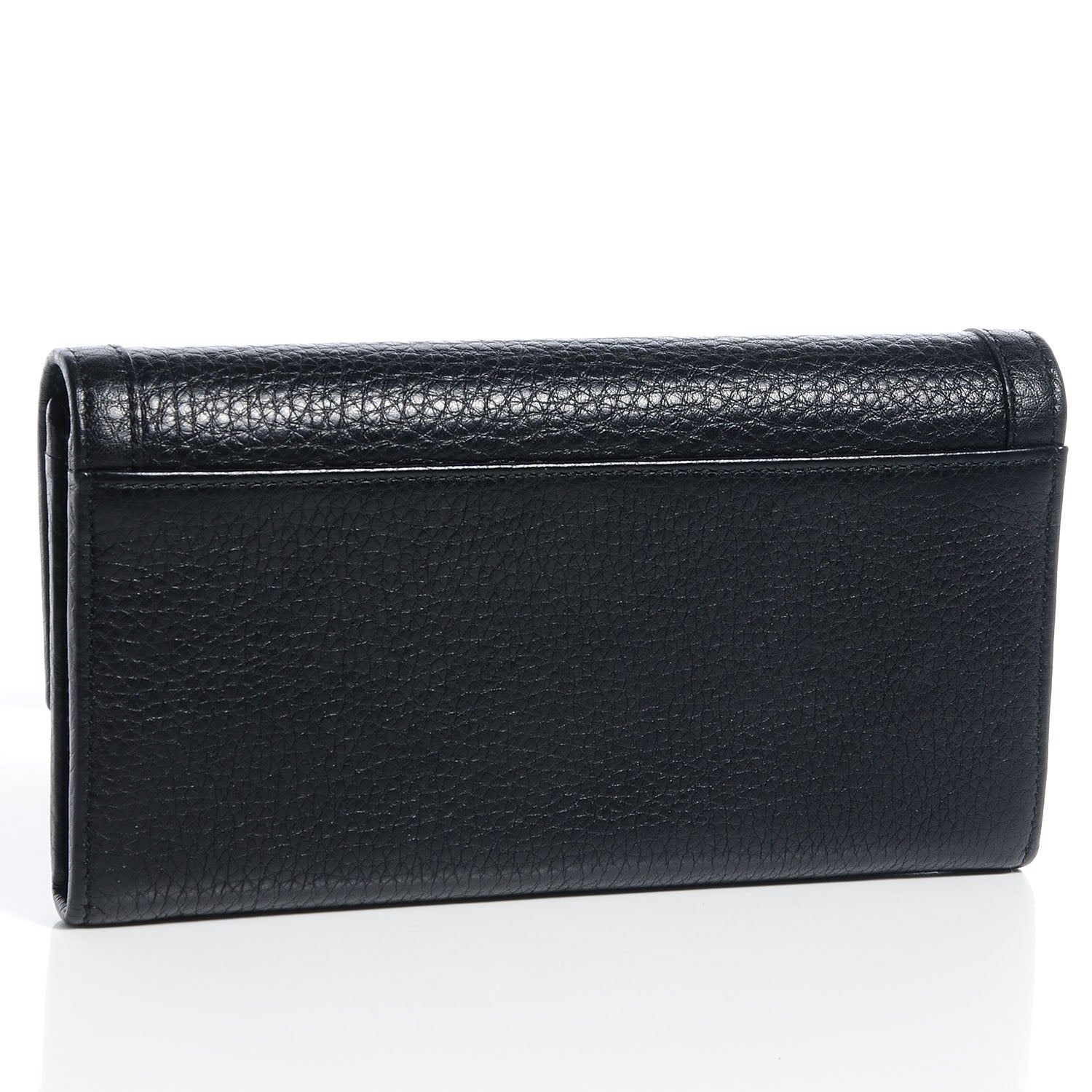 Gucci Leather Bamboo Continental Wallet Black 3 of 8