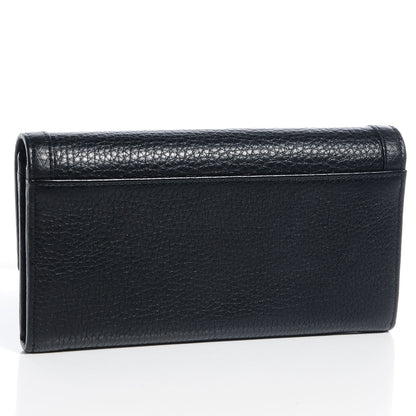 Gucci Leather Bamboo Continental Wallet Black 3 of 8
