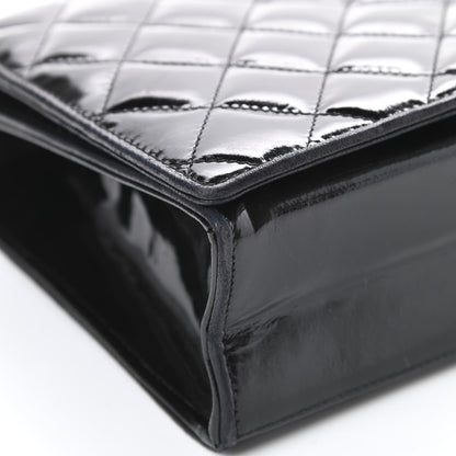 Chanel Patent Quilted Small CC Single Flap Bag Black 10 of 15