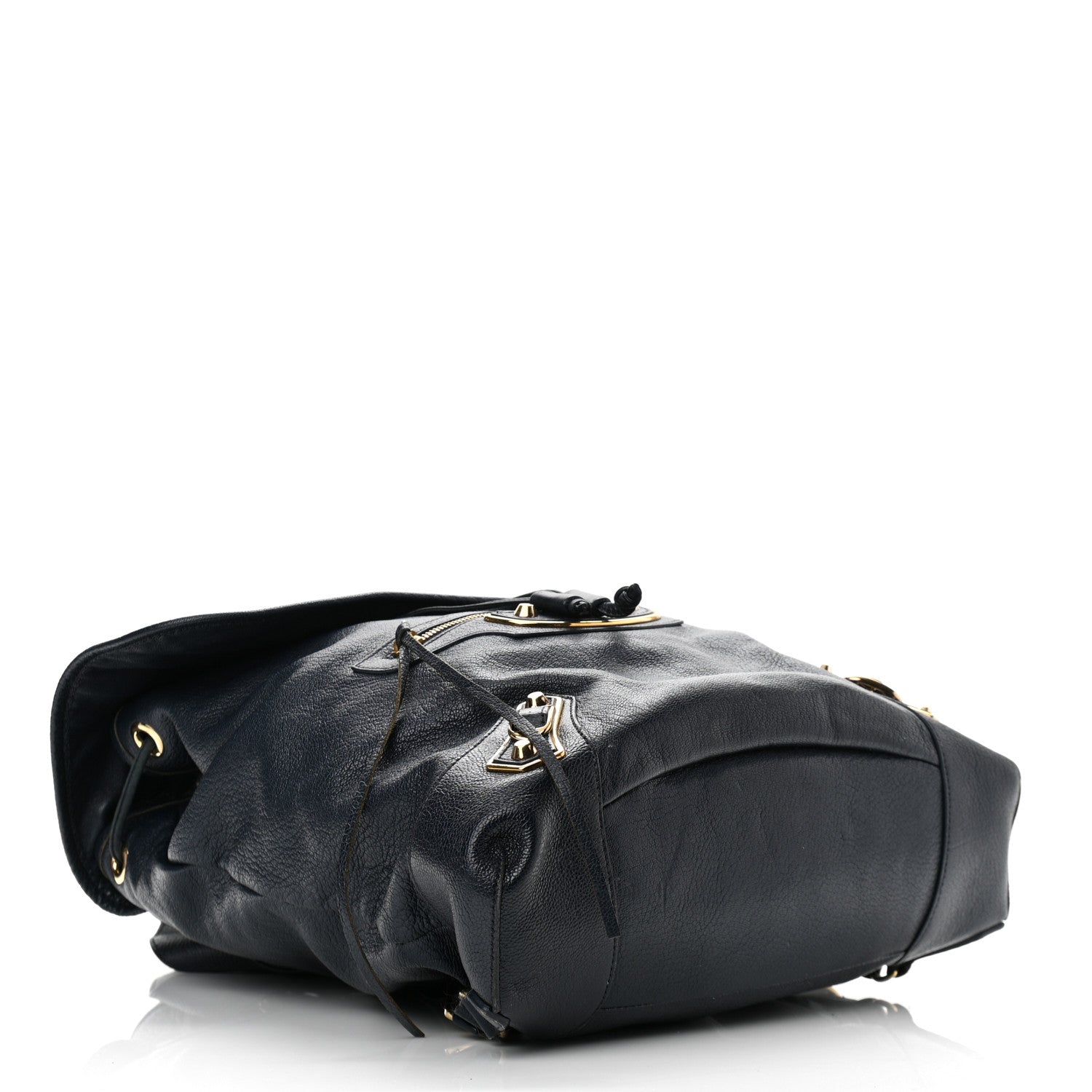 Balenciaga Chevre Gold Metallic Edge Hardware Backpack Bleu Nuit 6 of 15