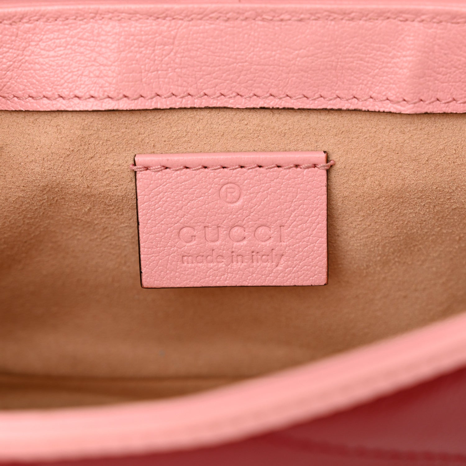 Gucci Azalea Calfskin Enamel Matelasse Diagonal Super Mini Torchon GG Marmont Shoulder Bag New Cherry Red Wild Rose 6 of 13