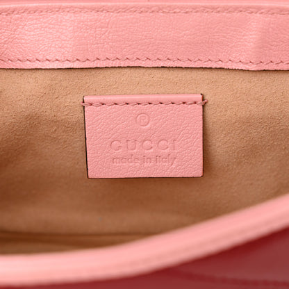 Gucci Azalea Calfskin Enamel Matelasse Diagonal Super Mini Torchon GG Marmont Shoulder Bag New Cherry Red Wild Rose 6 of 13