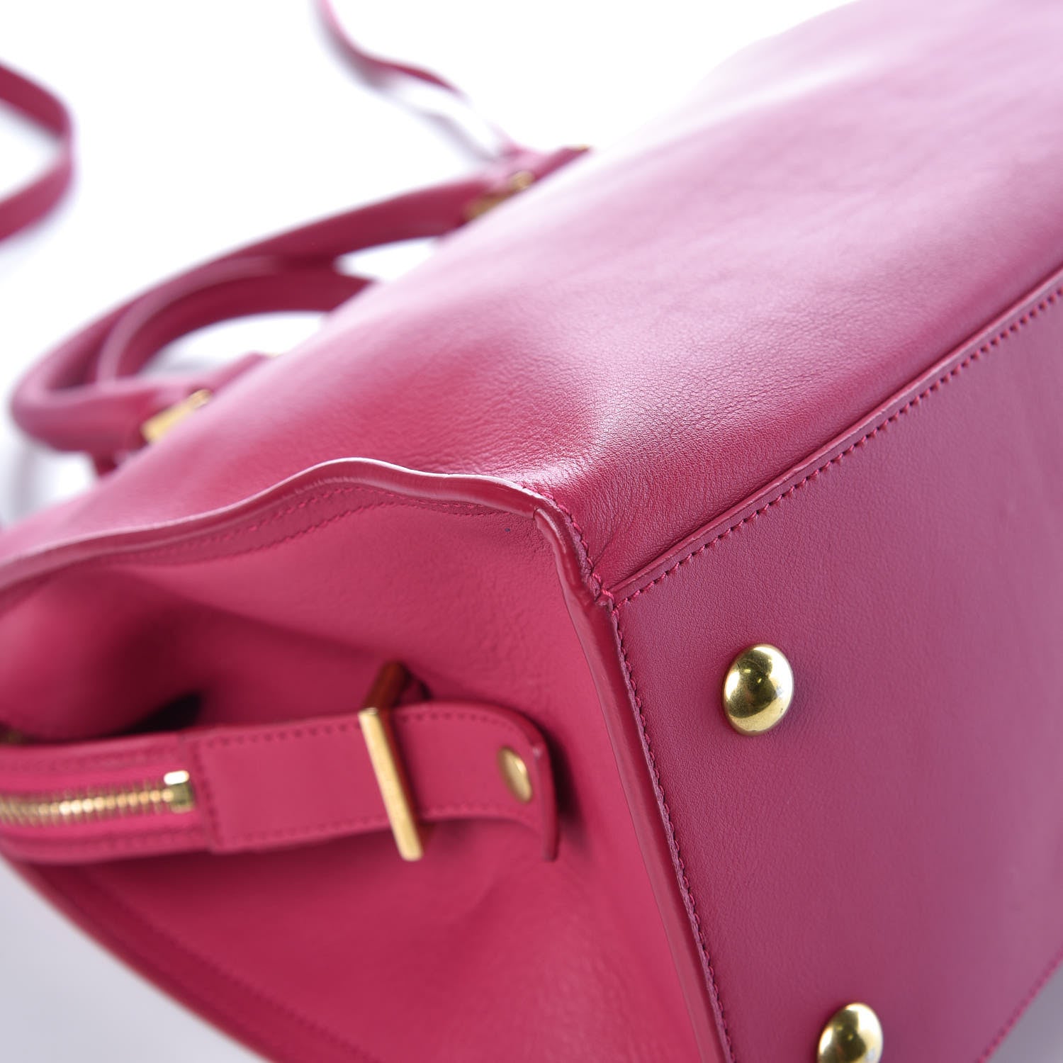 Saint Laurent Calfskin Small Classic Y Cabas Fuchsia 10 of 11