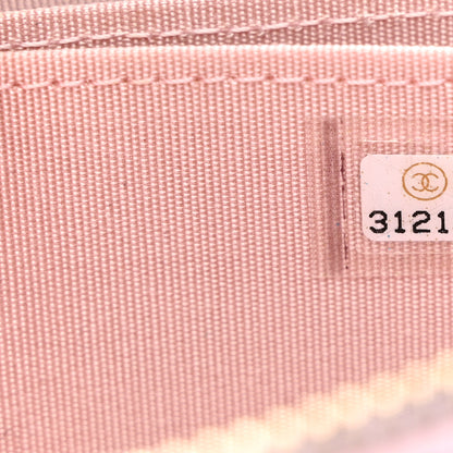 Chanel Lambskin Quilted Chanel 19 Zip Around Coin Purse Wallet Light Pink 7 of 9