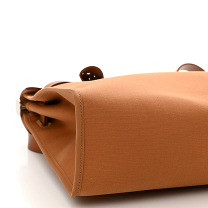 Hermes Toile Officier Vache Hunter Verso Herbag Zip PM 31 Dune Magnolia Fauve 11 of 12