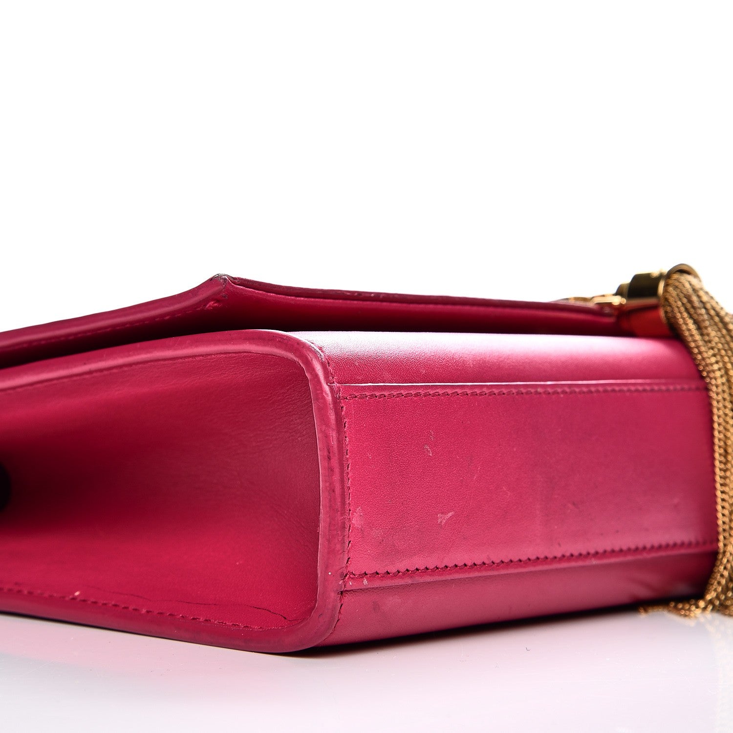 Saint Laurent Smooth Calfskin Medium Classic Monogram Kate Tassel Satchel Fuchsia 9 of 12