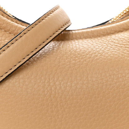 Valentino Garavani Grainy Calfskin Small Vlogo Moon Hobo Bag Cappuccino 7 of 9