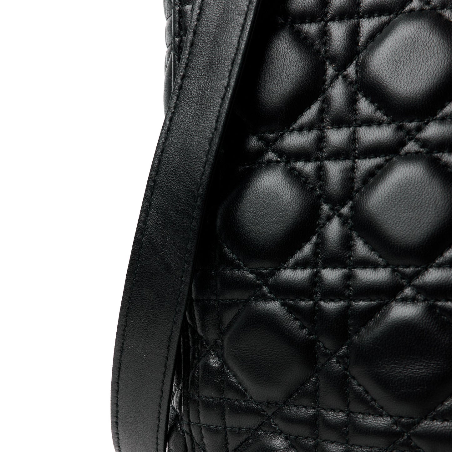 Lambskin Cannage Large Lady Dior Black