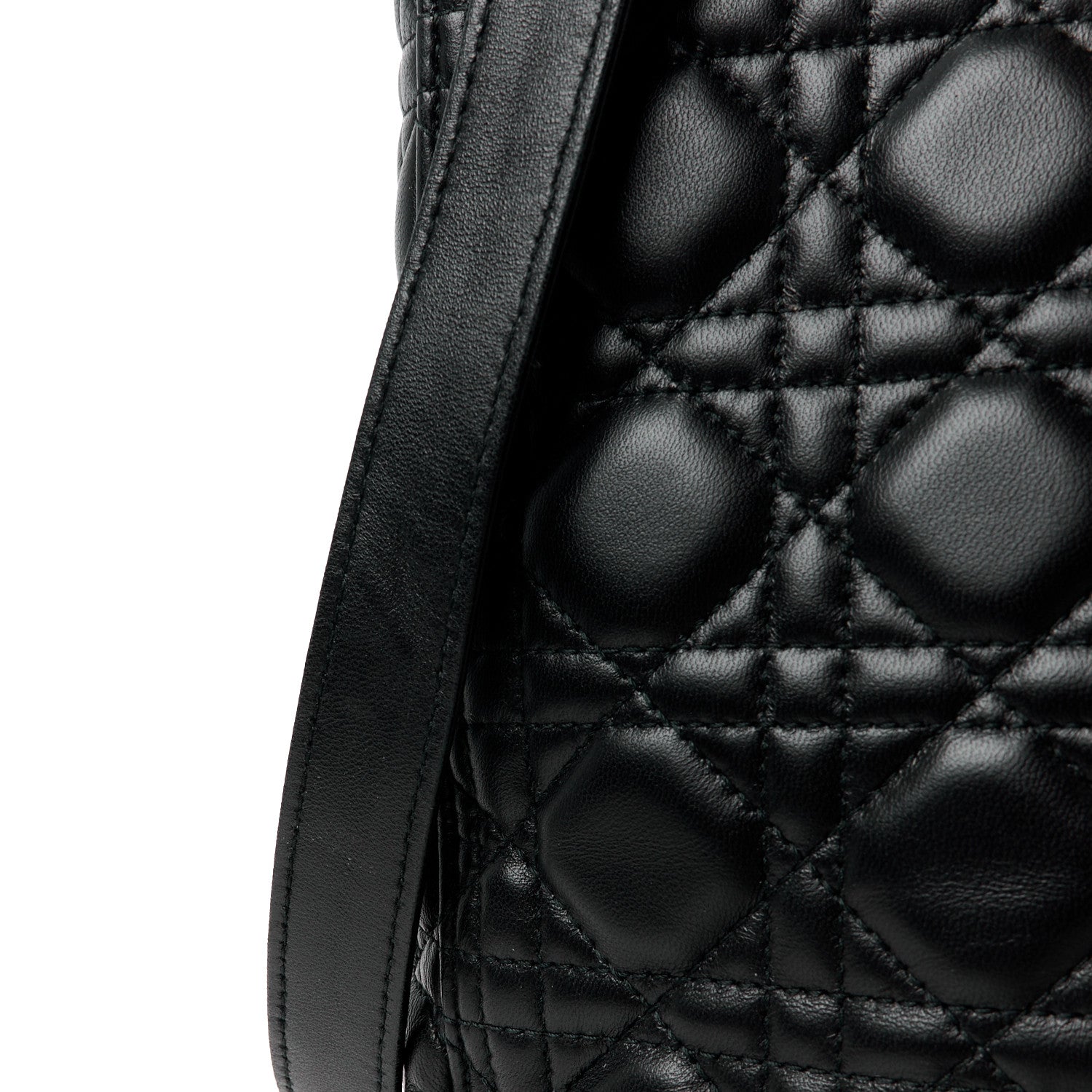 Christian Dior Lambskin Cannage Large Lady Dior Black 13 of 14