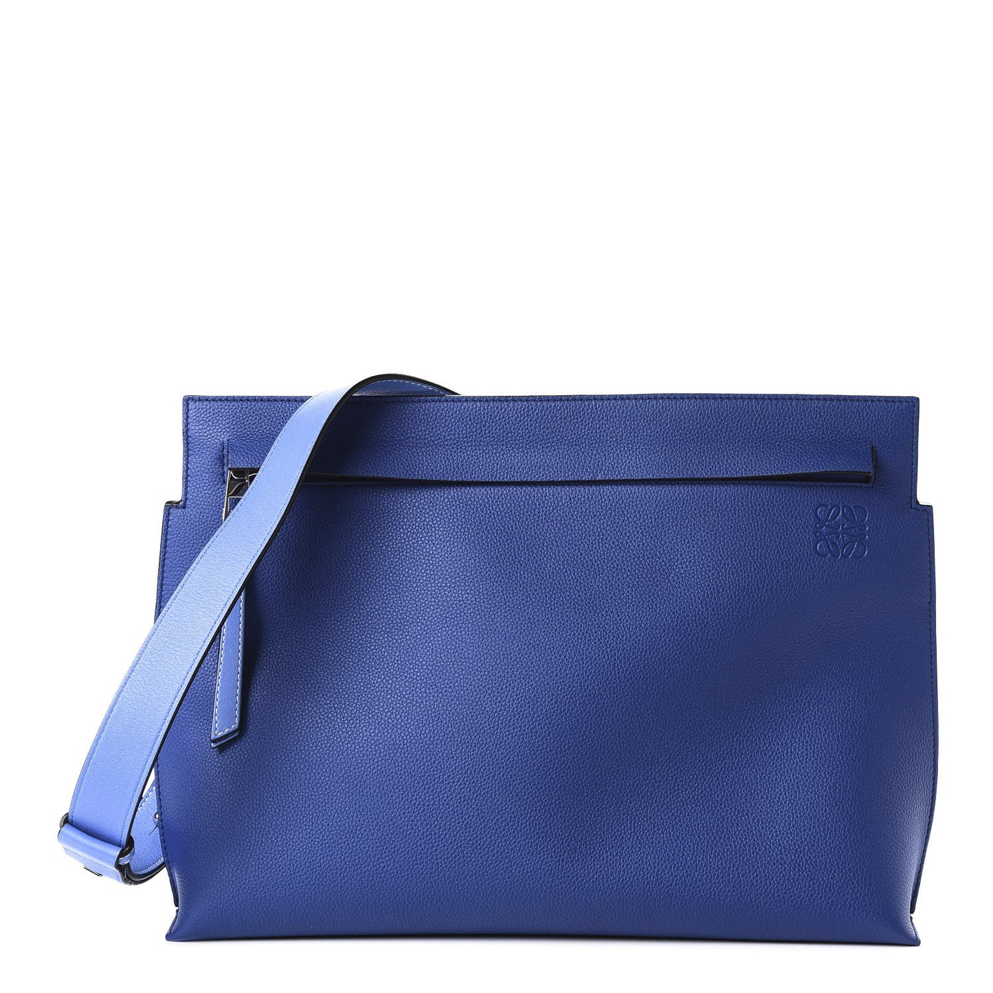 Calfskin T Pouch Bag Blue