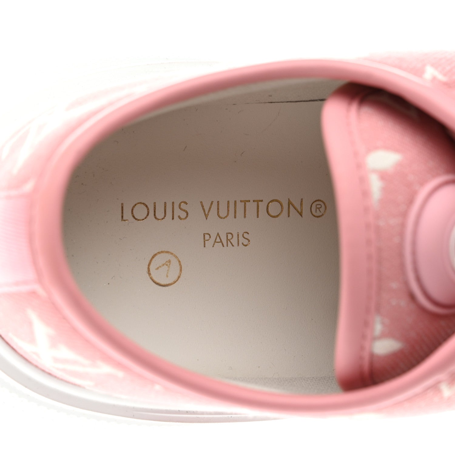 Louis Vuitton Denim Monogram Squad Sneakers 37.5 Pink 6 of 17