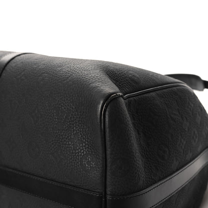 Louis Vuitton Taurillon Monogram Keepall Bandouliere 50 Black 8 of 10