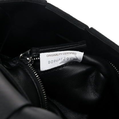 Bottega Veneta Lambskin Maxi Intrecciato Cassette Crossbody Bag Black 8 of 8
