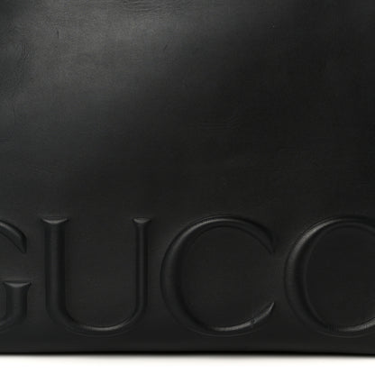 Gucci Calfskin Embossed Medium XL Tote Black 8 of 11