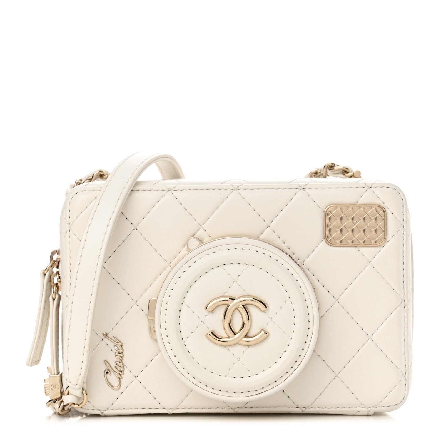 Chanel Lambskin Quilted Coco Click Bag White 1 of 11