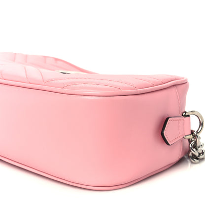 Gucci Calfskin Matelasse Small GG Marmont Chain Shoulder Bag Wild Rose 11 of 12