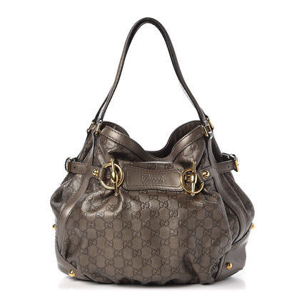 Gucci Guccissima Medium Jockey Tote Grey 1 of 9