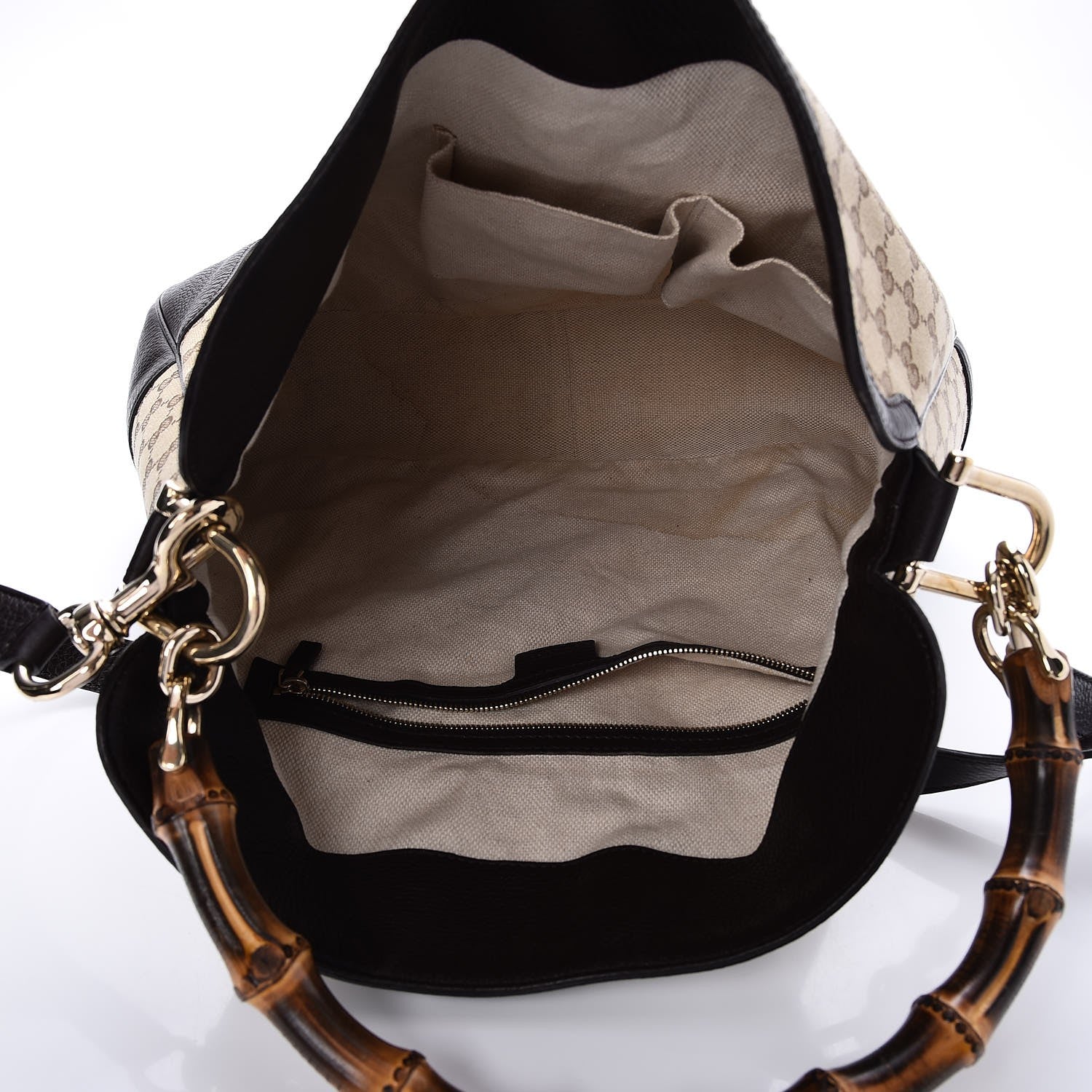 Gucci Monogram Medium Diana Bamboo Shoulder Bag Dark Brown 5 of 12