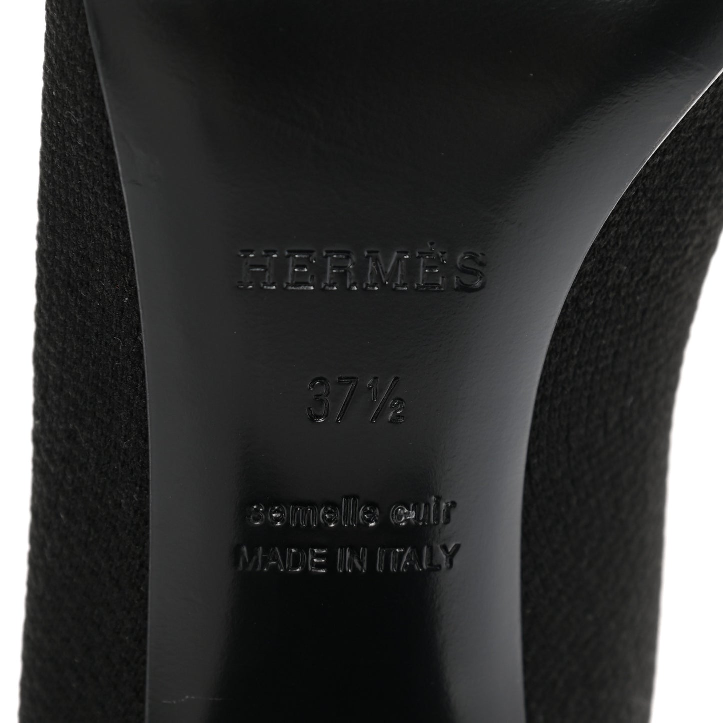 Knit Calfskin Fontaine 60 Boots 37.5 Black