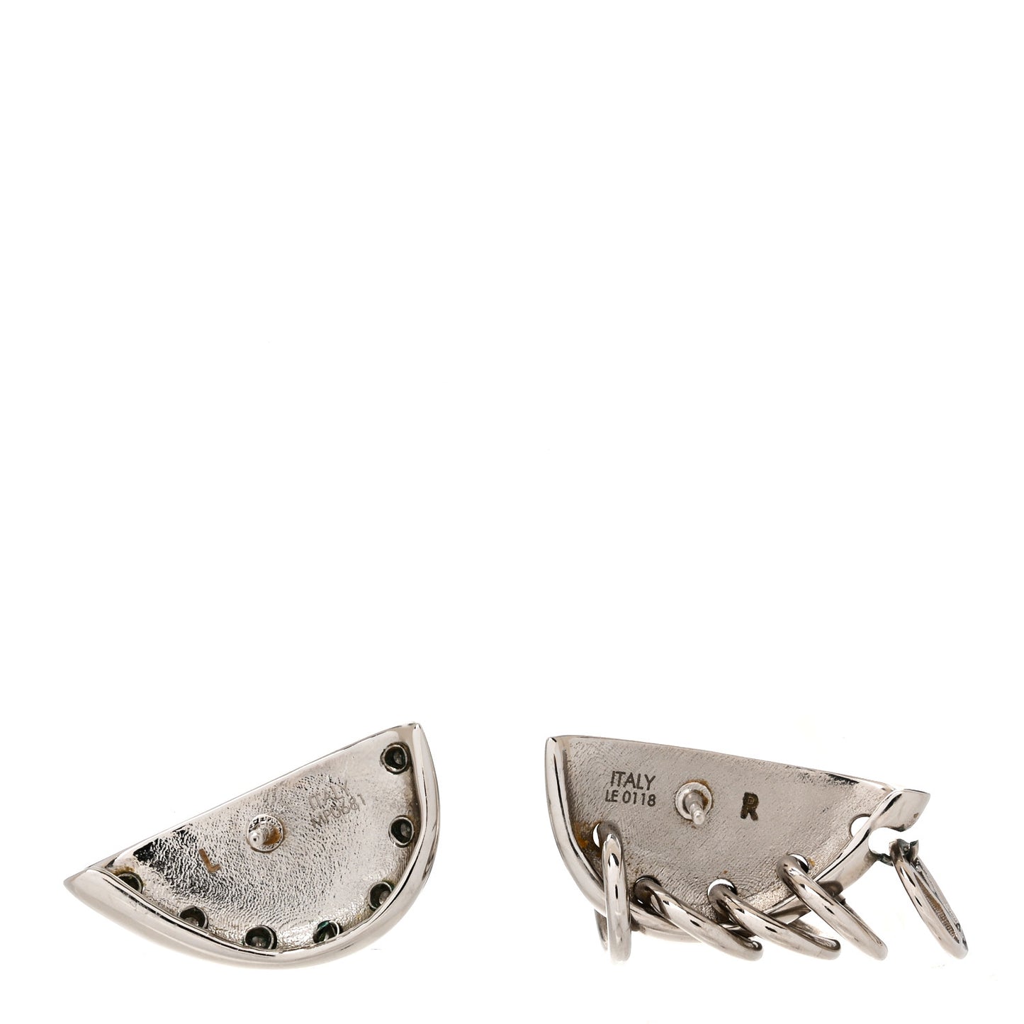 Brass Bionic Earrings Palladium