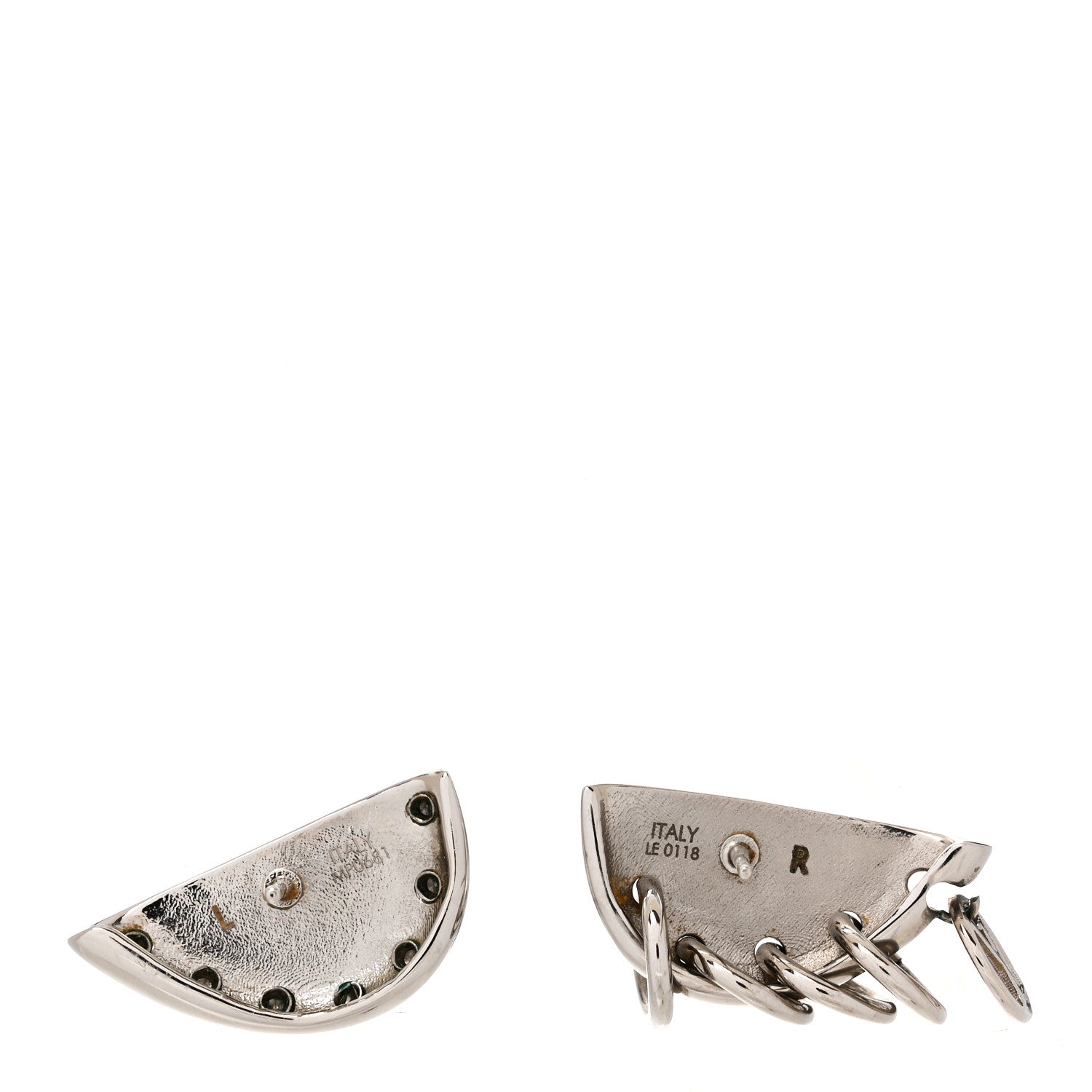 Louis Vuitton Brass Bionic Earrings Palladium 4 of 5