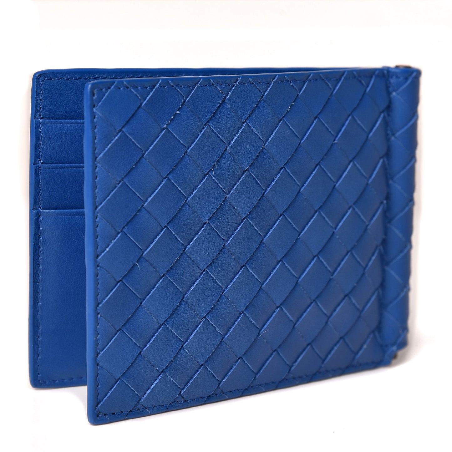 Nappa Intrecciato Bi-Fold Wallet Bleuette