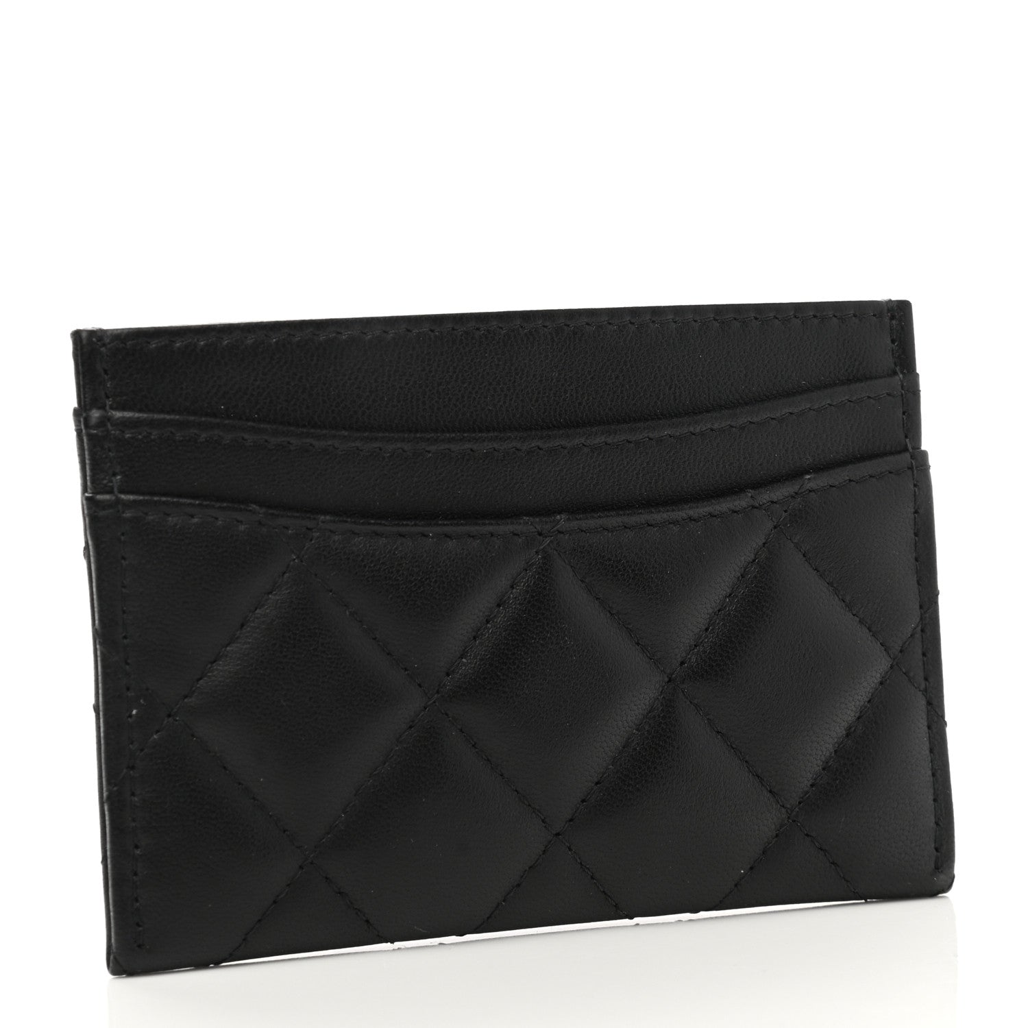 Chanel Lambskin Quilted Card Holder Black 3 of 9