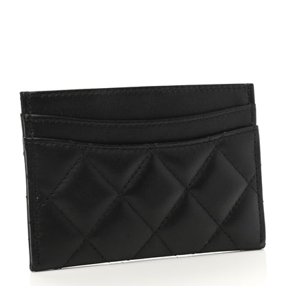 Chanel Lambskin Quilted Card Holder Black 3 of 9
